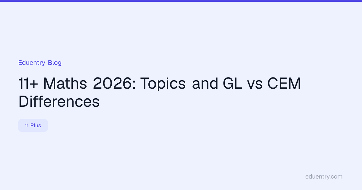 11+ Maths 2026: Topics and GL vs CEM Differences