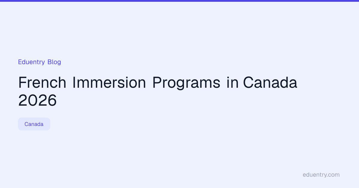 French Immersion Programs in Canada 2026
