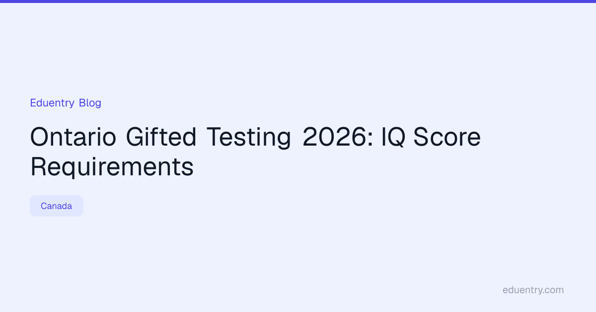 Ontario Gifted Testing 2026: IQ Score Requirements