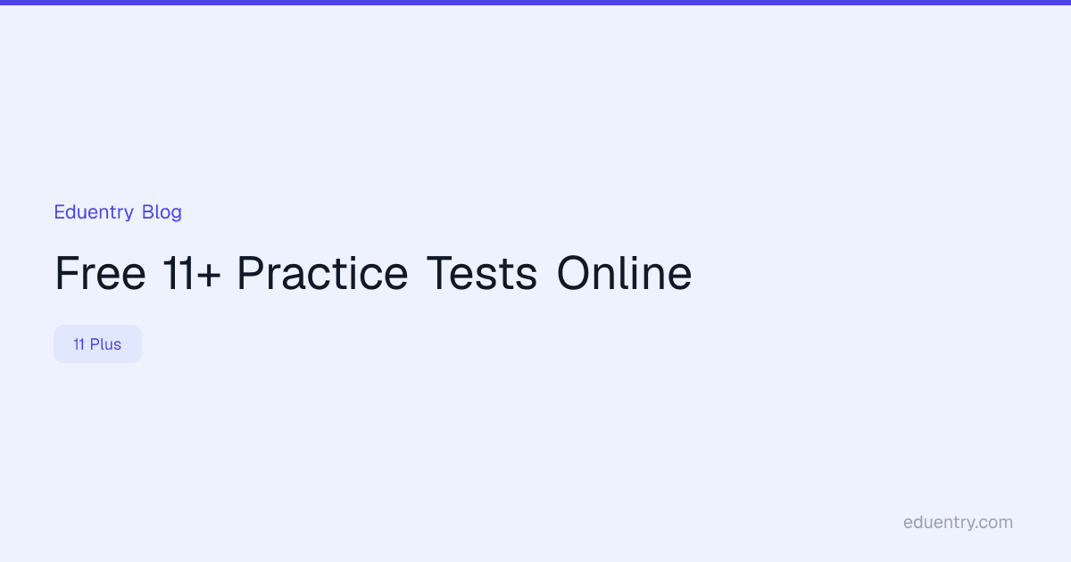 Free 11+ Practice Tests Online