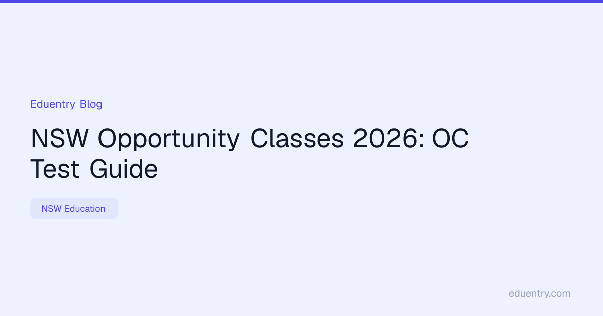 NSW Opportunity Classes 2026: OC Test Guide