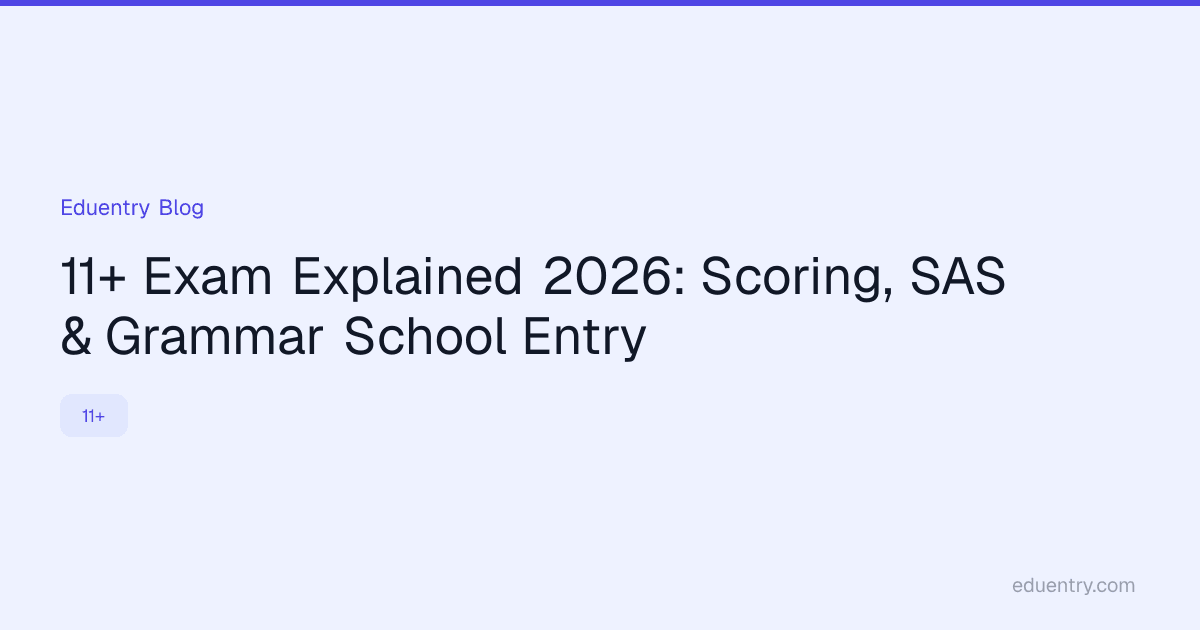 11+ Exam Explained 2026: Scoring, SAS & Grammar School Entry